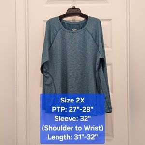 Tek Gear Workout Gear Women's Athletic Top, EUC, Size 2X